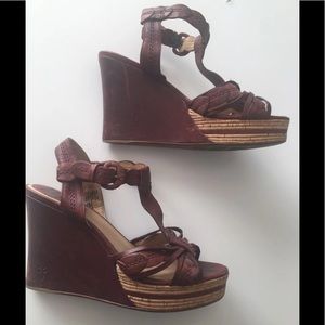 Plum Frye t straps